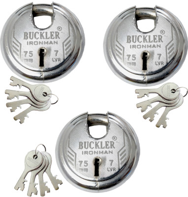 ARYAN Shutter Lock-75-3 Padlock(Silver)