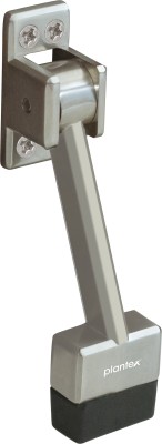 Plantex Heavy Duty 5 inch Kick Down Door Stopper with Strong Rubber Grip-Pack of 3(Matt) Door Mounted Door Stopper(Silver)