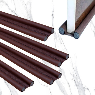 STONE Door Bottom Draft Gap Sealer Strip Stopper Guard for Home Pack Of 4Pcs Outside Dust/Indoor Cool & Heat Isolation/Weather & Sound Proof(39 inch,4 Pcs) Door Mounted Door Stopper(Brown)