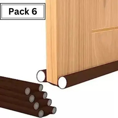 DEAGAN Double Sided Under Door Protector/Seal Cover Twin Draft Blocker Guard with Dust (Pack of 6 ,39 inch) Cooling Air, Control Double Sided Under Door Protector Door Mounted Door Stopper(Brown)