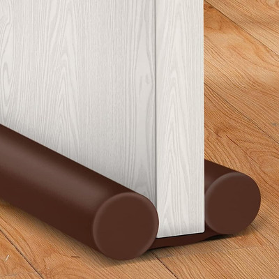 Mumuxu Door Bottom Sealing Guard Strip (Brown, 39 Inch) Durable Floor Mounted Door Sealing Strip Guard_42inch (pack of 1) Door Mounted Door Stopper(Brown)
