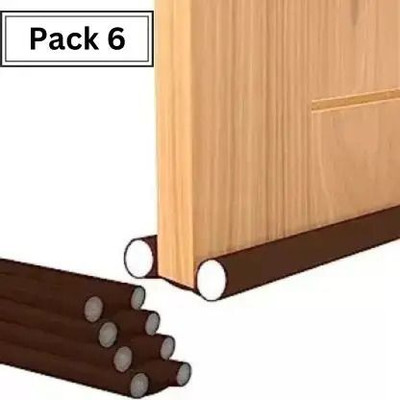 DEAGAN Double Sided Under Door Protector/Seal Cover Twin Draft Blocker Guard with Dust (Pack of 6 ,39 inch) Cooling Air, Control Double Sided Under Door Protector Door Mounted Door Stopper(Brown)