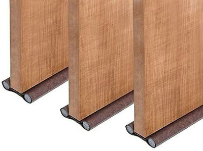 ADMONITION PACK-3Door Bottom Sealing Strip Guard for Home | Door Stopper | Door Seal Durable Floor Mounted Door Sealing Strip Guard Door Mounted Door Stopper(Brown)