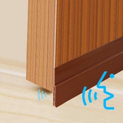 Betlex Door Bottom Sealing Strip for Home Protector Floor Mounted Door Stopper(Brown)