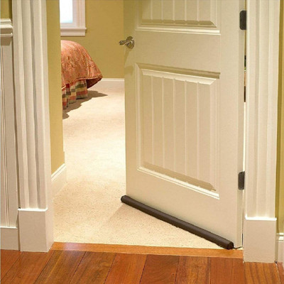 DEALBOOTH A4203 Door Guard Cover Stop Light Dust Cool Air Escape Protector 42 Inch Floor Mounted Door Stopper(Brown)