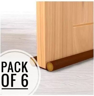 HouseOfCommon Door Stoppers | Seal | Closers |Bottom| (Pack of 6, 39 INCH) Strip Guard Floor Mounted Door Stopper(Brown)