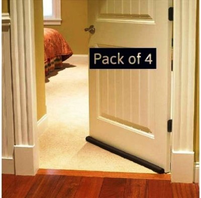 Croon Twin Draft Door Bottom Sealing Strip Guard 39 Inch (Pack Of-4) For Sealing Door Mounted Door Stopper(Brown)