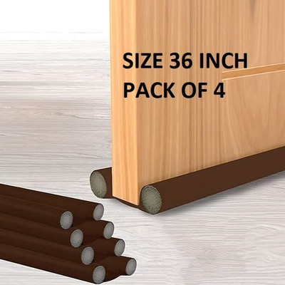 dust n shine Door closer 4 Multipurpose Door Draft Guard/Gap Sealer Bottom Sealing Strip for Insects Floor Mounted Door Stopper(Brown)