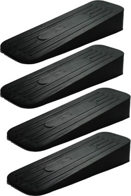 ALP overseas Non Slip Rubber Door Stoppers for Home, Office, Kitchen & Classroom (Pack of 4) Black, EPDM Rubber Door Stopper, Pack of 4 Floor Mounted Door Stopper(Black)