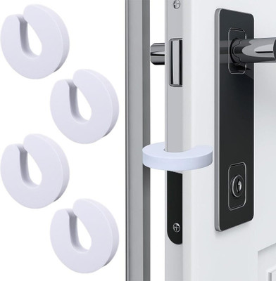 HASTHIP Finger Pinch Guards Child Safety Door Slam Stopper Finger Pinch Guards for Door Safety Snap-on Anti-slip EVA Door Draft Stopper Wedge Door Stopper(White)