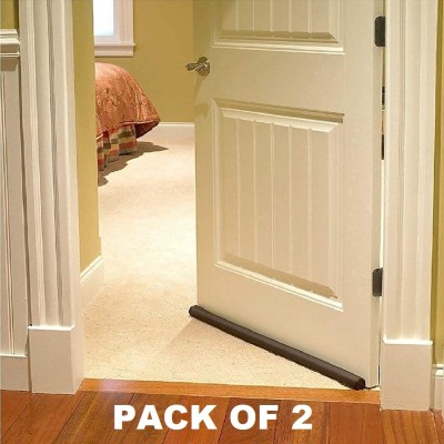 PILONG Door Bottom Sealing Guard Strip (Brown, 36 Inch) Door Bottom Sealing Strip Guard for Home (Brown, 39 Inch)(PACK OF 2) Door Mounted Door Stopper(Brown)