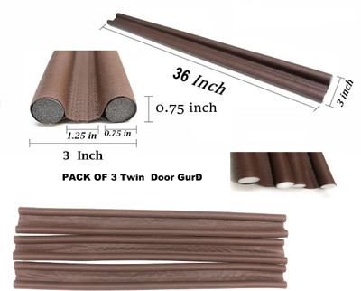 Eximcrew DSG003 Durable Floor Mounted Door Sealing Strip Guard_42inch (pack of 1) Door Mounted Door Stopper(Brown) Eximcrew DSG003 Durable Floor Mounted Door Sealing Strip Guard_42inch (pack of 1) Door Mounted Door Stopper(Brown)