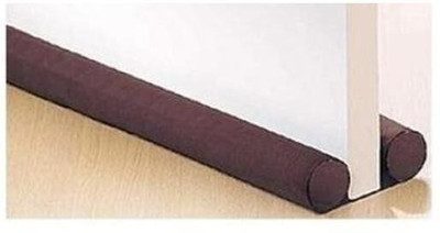 LWVAX Door Stopper Twin Draft Guard Light and Stop Escaping of Cool Air from Conditioner Split or Window Draft Stopper Door Weather Stripping Floor Mounted Door Stopper(Brown)