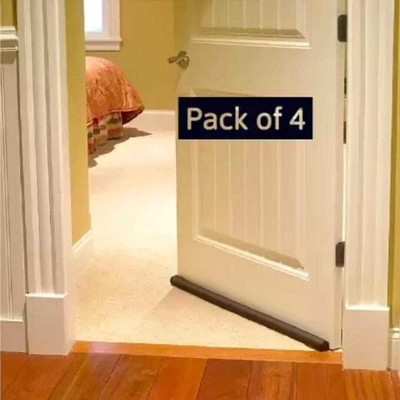 new akki DOOR GAURD PACK OF 4 Door Mounted Door Stopper(Brown)