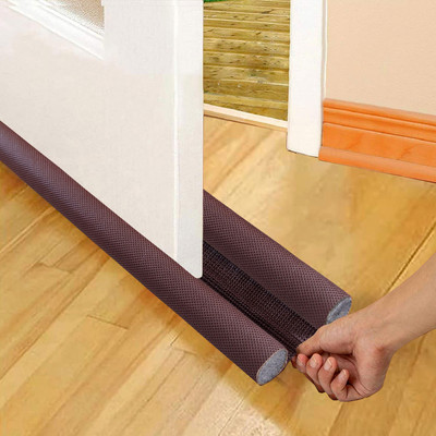 TRIDEV Pack of 3 Door Bottom Sealing Strip Guard for Home - 39 Inch | Sound Proof Reduce Noise Energy Saving Weather Stripping | Waterproof Floor Mounted Door Stopper(Brown)