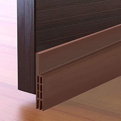 Litenyx Door Bottom Seal Strip Stopper Rubber Waterproof Door Stopper Rubber (1 M) 1PC Door Bottom Seal Strip Stopper Rubber Waterproof Door Stopper Rubber (1 M) 1PC Wedge Door Stopper(Brown)