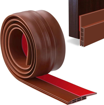 HIWAGA Self-Adhesive Silicon Door/Window Shield Tape Door Bottom Sealing Strip Self-Adhesive Window/Door Tape for Seal, Cockroach Insect Bugs Stopper 1 Meter Door Mounted Door Stopper(Brown)
