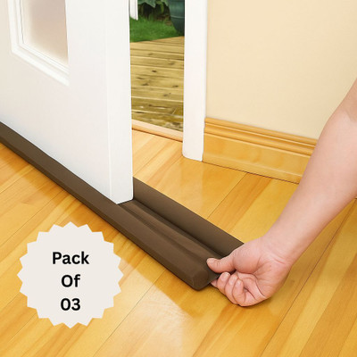 Polyhomes Door Stoppers (Pack of 3, 36 INCH) | Seal | Closers |Bottom Door Guard Gap Filler Door Mounted Door Stopper(Brown)