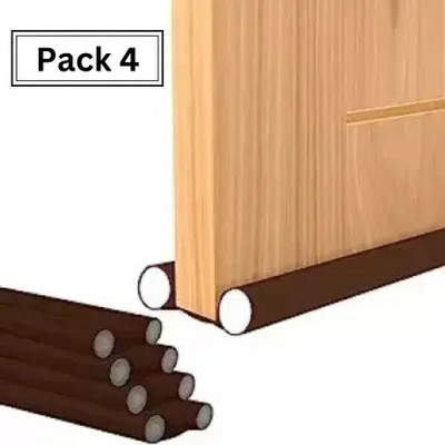 DEAGAN (Pack of 4, 39 Inch) Seal Twin Draught Draft Guard Closer Bottom Door Seal Twin Draught Draft Guard Door Closer Bottom Brown Sealing Strip Door Mounted Door Stopper(Brown)