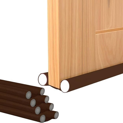 Digicom Draft Guard for Door Bottom to Prevent Noise, Dust & Insects (Brown,Pack of 4) Door Sealing Strip | Sound-Proof Reduce Noise Energy Saving Weather Stripping Door Mounted Door Stopper(Brown)