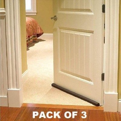 RS Creations Door Bottom Sealing Strip Guard for Home Door Bottom Sealing Guard Strip (39 Inch)(PACK OF 1) Door Mounted Door Stopper(Brown)