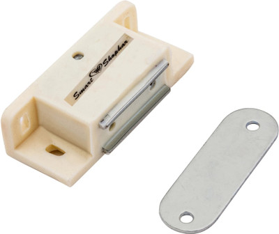 Smart Shophar SHA68DC-QUIC-SL_P1 Quick Door Catcher 2.25 Inches Silver White Cream, Pack of 1 Door Mounted Door Stopper(Silver, White)