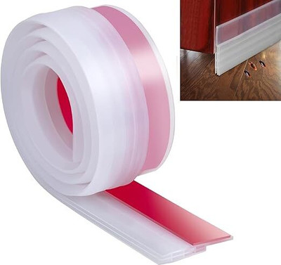 Nasmodo Door Tape Sealer Self Adhesive Silicone Door/Window Stopper Door Gap Filler Tape Door Mounted Door Stopper(White)