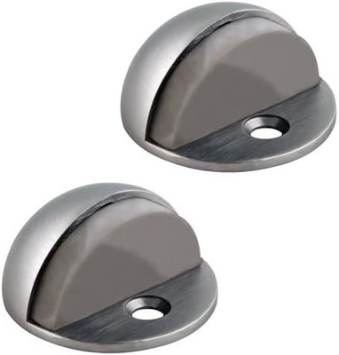 Vmd S.S Floor Door Stopper, Snowboard Hanger Storage Sound Dampening Door Stop Bumper Wall Protetor Screw Mount (PACK OF 2) Floor Mounted Door Stopper(Silver)