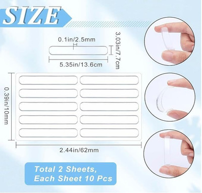 Sejal 2.24 Inch Wall Protector Strips Self-Adhesive Door Handle Wall Shield Bumper Guard for Wall Door Mounted Door Stopper(Transparent)