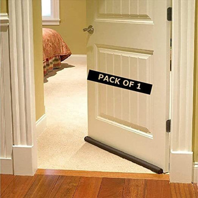 PGK TRADERS Twin Door Draft Guard Stopper for Home & Window | Brown Colour Durable Floor Mounted Door Sealing Strip Guard 1.427 Door Mounted Door Stopper(Brown)