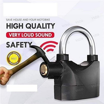 Takatak Smart Motion Sensor Alarm Padlock with Siren & Keys – Anti Theft Safety Lock Door & Window Door Window Alarm(110)