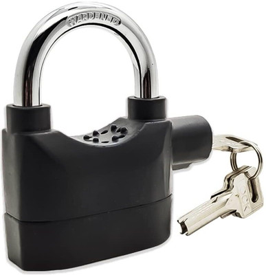TCKW Alarm Security Lock with Motion Sensor | Anti-Theft Padlock with Loud Alarm Lock(Black)