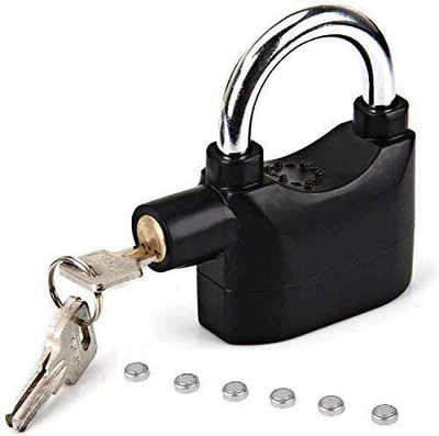 Mossel Alarm Security Lock with Motion Sensor and 3 Keys, (Black) Door & Window Door Window Alarm(Beep)