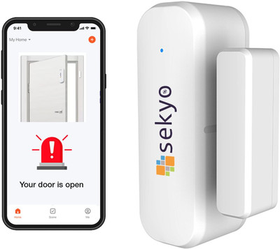 Sekyo Pack of 2 WiFi Smart Door Sensor Alarm for Home | Real-time Phone Alert Door & Window Door Window Alarm(with siren Magnetic Wireless Door Open Alarm Security System)