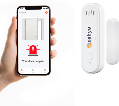 Sekyo Smart WiFi Door Sensor with Siren Door & Window Door Window Alarm(Alarm for Home Magnetic Wireless Door Open Alarm Security System (Pack of 1)