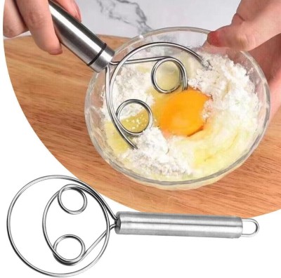 GreenVillage enterprise stainless steel dough hand mixer blender for egg,bread,cake,pastry,pizza dough25 Stainless Steel Detachable Dough Maker(Multicolor)