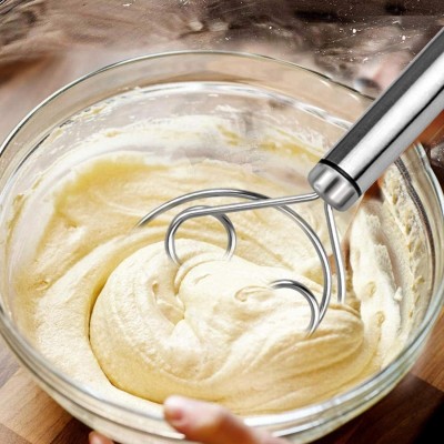 ActrovaX Cooking Danish Whisk Dough Scraper Stainless Steel Coil Whisk