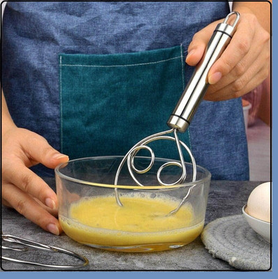 AYUSHIAPPAREL Stainless Steel Dough Hand Mixer Blender for Egg,Bread,Cake,Pastry,Pizza Dough62 Stainless Steel Detachable Dough Maker(Multicolor)