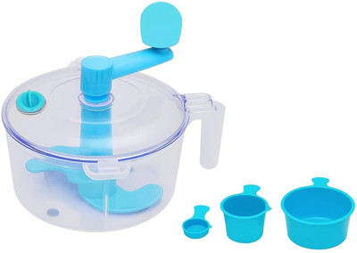 Eshop Plastic 3 In 1 Dough | Atta Maker Vegetable Cutter Beater | Churner pack of 1 Plastic Detachable Dough Maker(Blue)
