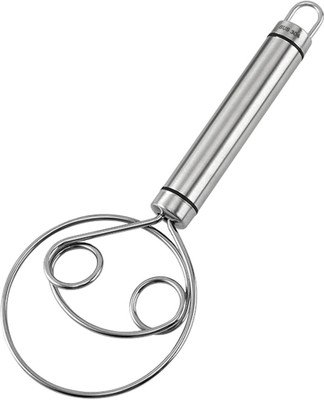 Breyers Stainless Steel Dough Mixer Hole Durable Time-Saving Mixing Stick Baking Tools Stainless Steel Detachable Dough Maker(Steel)