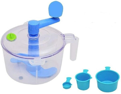 RAMDUT 2-1 Atta Roti Dough Kneader chakki Atta Maker Measuring CupsSet Bread Mixer Plastic Automatic Dough Maker(Blue)