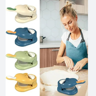 kreation Cold 2 in 1 Dumpling Maker Ghughra Momos Maker, Skin Press Mould for Gujiya Ghughra Manual Dough Press(Gujiya Maker Momos Maker KACHORI Maker Mould for Ghughra Gujiya Mould)