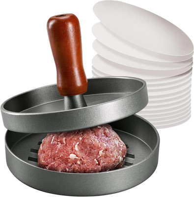 ZAZIVAR Hot Non-Stick Sturdy and Easy to Use - Meat Beef Cheese Veggie Smash Manual Dough Press(Burger Press8117)