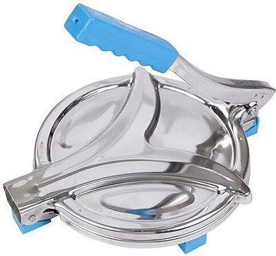 RH MALL Hot Manual Stainless Steel Papad/Khakhra/Puri/Roti Maker with pre Fitted Handle Manual Dough Press(1-PURI PRESS MAKER)