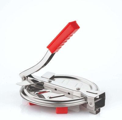 MD PRODUCT Hot Heavy Quality Stainless Steel Puri Maker Press Machine with Handle Manual Dough Press(Stainless Steel Puri Maker Press Machine - Puri Presser with Handle for Home)