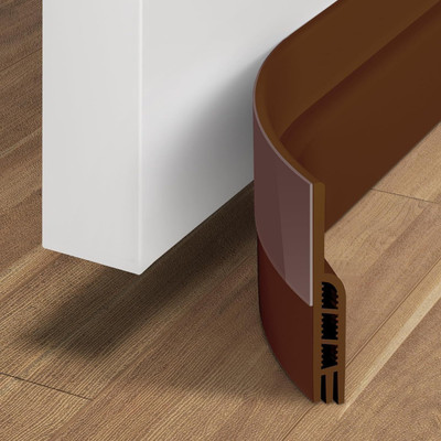 QOZWEID 2024 Door Draft water Cockroach Insect Air Dust Stopper Weather Stripping Adhesive Door Mounted Door Stopper(Brown)
