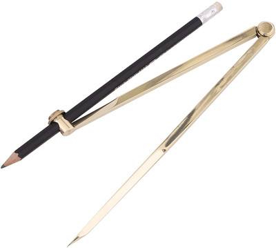 RINM Brass Pencil Compass 8 inch with Perfect Accuracy Drafting Compass Set(Number of 1)