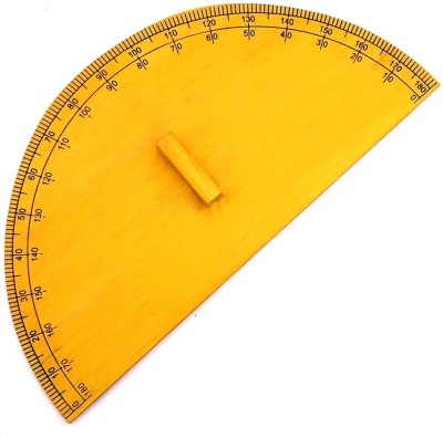 ANVIS Teacher's 180 degree Big Wooden Protractor | 30 cm Drafting Compass Set(Number of 1)