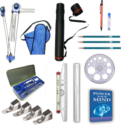 Book birds Mini Drafter tools and drawing stationery combo set 2 for Engineering Drafting Compass Set(Number of 96)