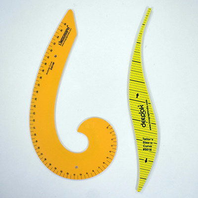 prabhas designs Hard Yellow French Curve and arm hole curve combo 2pcs Drafting Kit(Pack of 2)